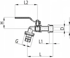 Perfexim DN20 rutulinis vožtuvas su žarnos kaiščiu PHA-009 G3 / 4 su PN16 DN20 [10 / 100]