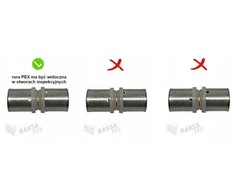 Perfexim PEX tiesioji jungtis 25x25mm Raksa Pex Z1-2525-1Z presuota