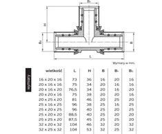 Perfexim Reguliuojami marškinėliai 73C 20 x 16 x 16mm (62- 73C- 2016- 000)