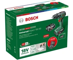 Perforatorius Bosch UniversalImpact 18V-60 Akumulatorowa smūginis suktuvas - gręžtuvas
