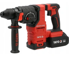 Toya Sa Poland Akumuliatorinis perforatorius SDS Plus su bešepetėliu varikliu, 18 V, 2,8 J, 1 x 4 Ah (YT-827725)