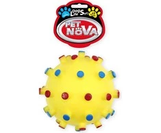 Pet Nova PETNOVA žaislas cypiantis spygliuotas kamuolys 12cm 2vnt