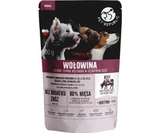 PET REPUBLIC Mini Smulkiai pjaustyta jautiena - Šlapias šunų maistas - 100 g
