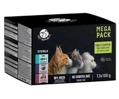 Pet Republic PETREPUBLIC Mega Pack Steril Tuna, kalakutiena, jautiena – šlapias kačių maistas – 12x100g