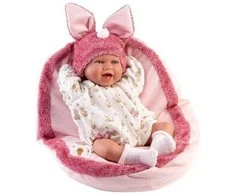 Peterkin Llorens 74134 Lėlė Mimi, besijuokianti, 42 cm, su pagalvėle