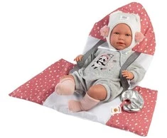 Peterkin Llorens 74136 Lėlė bobas płacząca Mimi 42 cm su nosidełkiem