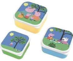 Petit Jour Paris Pietų dėžutė 3 vnt. Peppa Pig