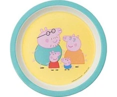 Petit Jour Paris desertinė lėkštė 18 cm, Peppa Pig, geltona | Mažoji kelionė Paryžiuje
