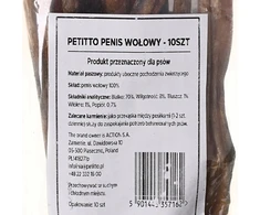 Gyvūnų maistas - PETITTO jautiena Pizzle Šunų Skanėstas su Daug Baltymų Be Grūdų, 10 vnt.
