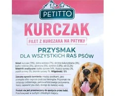 Šunų Skanėstai - PETITTO Vištienos Filė Ant Pagaliuko 500g