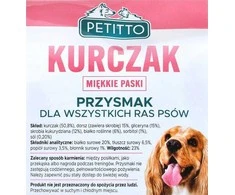 Šunų Skanėstai - Petitto Minkštos Vištienos Juostelės 500g