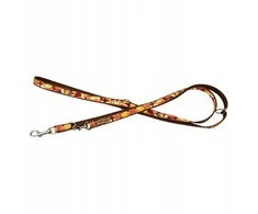Pets Collection Šuns pavadėlis, rudens raštas, reguliuojamas, juostinis, 16 mm / 220 cm rudas