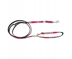 Pets Collection Šuns pavadėlis, mozaikinis raštas, reguliuojamas, 16 mm / 220 cm, rožinis