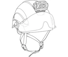 Petzl Priekinio žibinto adapteris bet kokiam šalmui, juodas