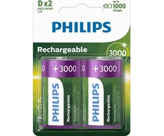 Philips 2x akumuliatorius R20 D 3000MAH PHILIPS R20B2A300/10