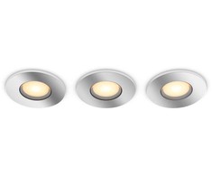 Philips Hue Baltas Amb. Adore Einbausp rund sidabrinis 3x350lm DS