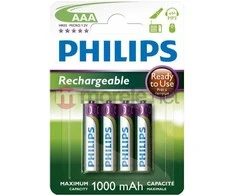 Philips AAA / R03 1000mAh baterija 4 vnt.