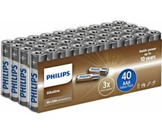 Philips šarminės AAA baterijos – 40 vnt. pakuotė