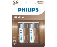 „Philips“ C tipo šarminės baterijos – 2 vnt.