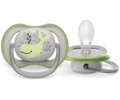 Philips Avent Ultra Air čiulptukas 1 vnt., dydis 6-18 mėn., banginis