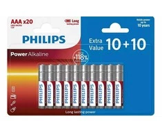 Philips AAA šarminės baterijos 10 + 10 vnt. LR03P20BP/10