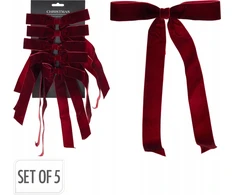 None Philips Decoration bow burgundy 29CM 5PCS