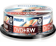 1x25 Philips DVD+RW 4,7GB 4x SP