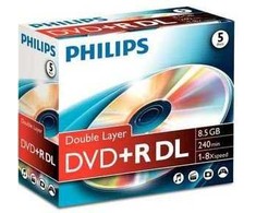 „Philips“ DVD+R DL 8,5 GB 8x5 vnt (DR8S8J01C/00)