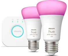 Philips „Hue White and color ambiance“ Pradinis rinkinys: 2 E27 išmaniosios lemputės (1100)