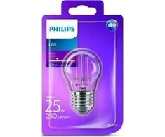 LED lemputė PHILIPS, P45, E27, 2 W, 250 lm, 2700 K