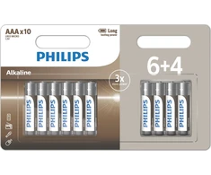 „Philips“ LR03A10BP/10, vienkartinė baterija, AAA, šarminė, 1,5 V, 10 vnt., 5 metai