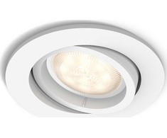 Philips myLiving SHELLBARK baltas LED įleidžiamas taškinis šviestuvas, Įleidžiamas šviestuvas, Nekeičiama(-os) lemputė(-ės), 1 lemputė(-ės), LED, 4,5 W, Baltas
