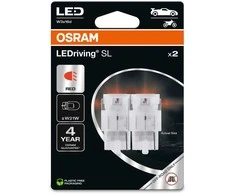 Philips Osram LED Premium New W21W Raudona EPACK
