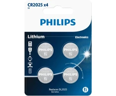 Philips PHILIPS knapcellebatteri lithium CR2025 4-pak - 2272839