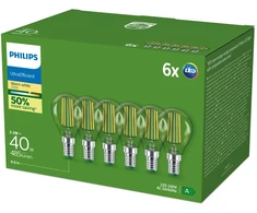 Philips Ultra Efficient Żarówka LED E14 | P45 | 2.1W = 40W | 2700K Ciepła | 6 vnt.