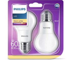 Philips LED lemputė 8W (60W) E27 2 vnt. (929001234361)