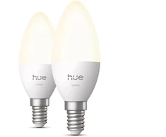 „Philips Hue“ E14 3,7 W „Balta Light“ (2700 K) B39 žvakinė lemputė, 2 vnt. pakuotėje