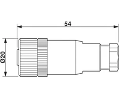 Phoenix Contact Lizdas proste 5P typ A M12 Pg7 4-6mm SACC-M12FS-5CON-PG 7-M (1662968)