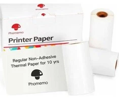 „Phomemo“ popierius, baltas, pildomas, 3x rulonas, 53 mm „Phomemo T02 M02 PRO M02S M03 M04S / Q22-RM10“