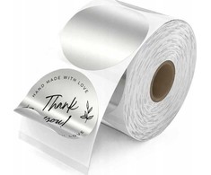 Phomemo Papier Naklejki 140x Etykieta Okrągła Srebrna Phomemo M110 M120 M200 M221 / XY5050-140LS