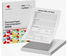 Phomemo termopopieriaus lakštai baltas A4 210mm 200 vnt., skirtas Phomemo M832 M833 M08F / Q22-DZF2-RMSG10-A4.