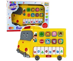 Lean Toys Muzikinis Žaislas Vaikams Pianinas Autobusas 23x18x6 cm