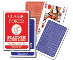 Piatnik klasikinės pokerio kortos 2 kaladės, raudona/mėlyna