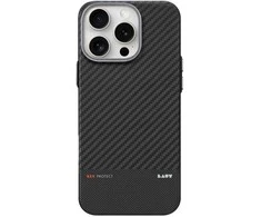 Laut KEV PROTECT Dupont Aramid Fiber dėklas skirtas Apple iPhone 16 Pro Max, Juodas