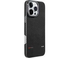 Laut KEV PROTECT Dupont Aramid Fiber dėklas skirtas Apple iPhone 16 Pro, Juodas