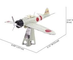 „Piececool Piececool“ metalo dėlionės 3D modelis – „Mitsubishi A6M Zero Airplane“