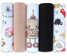Rankšluostis EgaKids Pielucha tetra 5 vnt. 70/80 Rinkinys 10 CH-7398