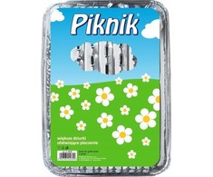 Aliuminiai grilio padėklai PIKNIK 23x33cm 3vnt