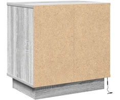 Šalia lovos spintelė su stalčių 2 pcs Pilka 50 x 34,5 x 50 cm