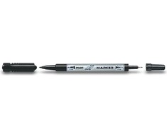 Pilot Pen Permanentinis žymeklis Pilot Twin CD-DVD, dvipusis, 0.4mm ir 0.8mm, juodos spalvos